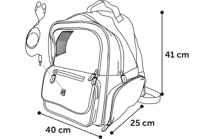 Flamingo dog backpack Wiro Blue