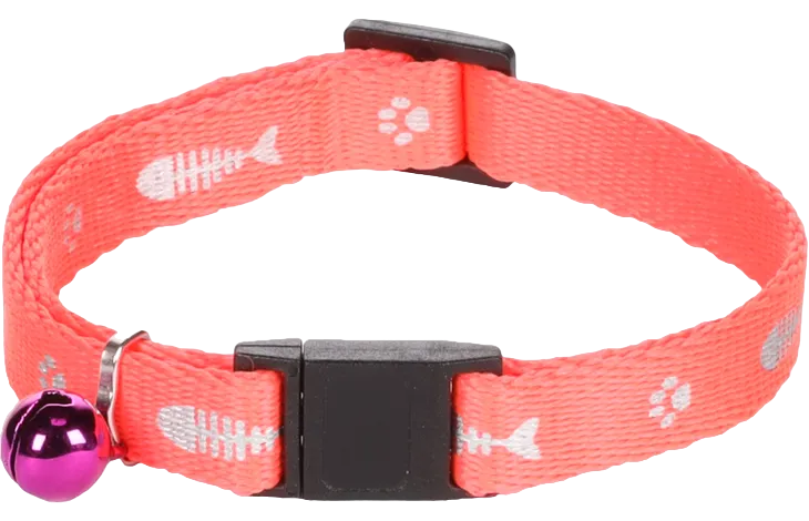 Halsband KATTEN figuurtjes met bel (meerdere kleuren) 20-35cm - Nora-Lou