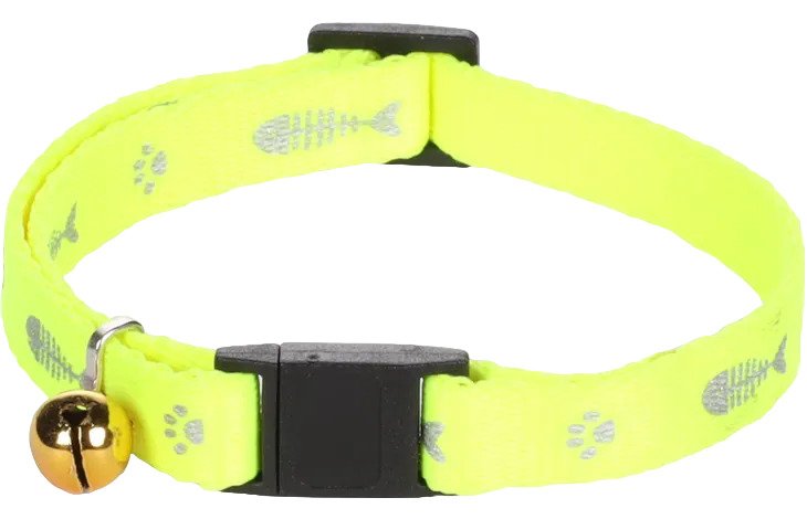 Halsband KATTEN figuurtjes met bel (meerdere kleuren) 20-35cm