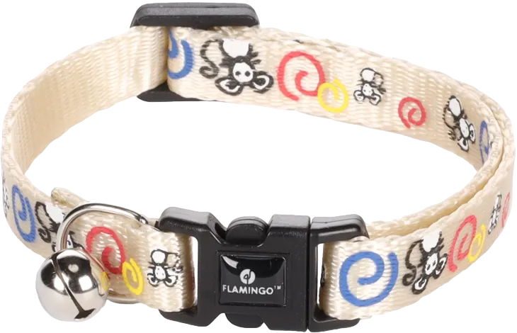 Halsband KATTEN figuurtjes met bel (meerdere kleuren) 20-35cm - Nora-Lou