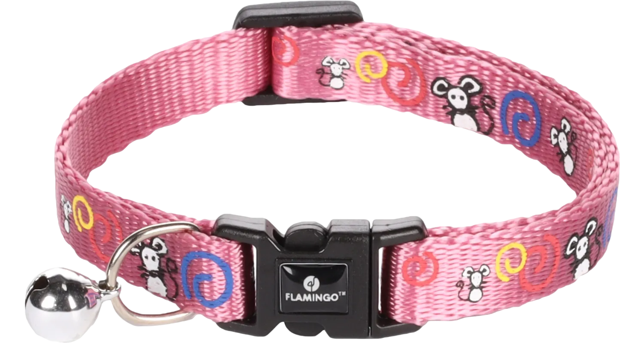 Halsband KATTEN figuurtjes met bel (meerdere kleuren) 20-35cm - Nora-Lou