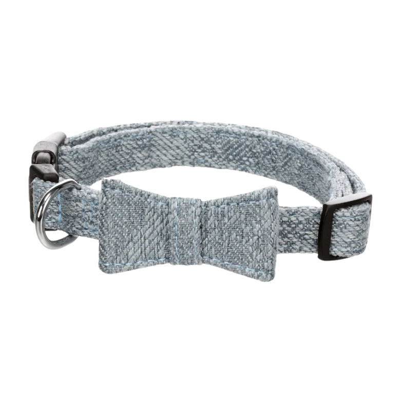 Halsband met afneembare strik Nelson Blauw