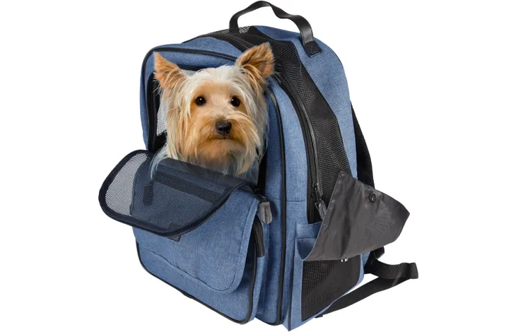 Flamingo dog backpack Wiro Blue