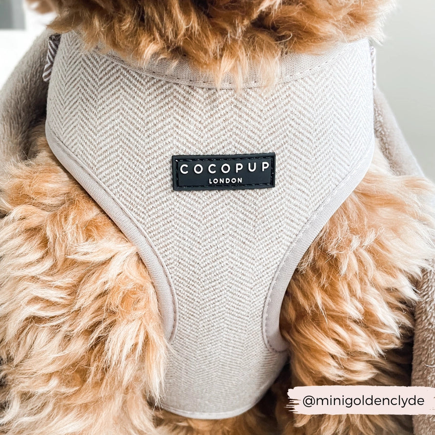 Cocopup harnas verstelbaar Brown Tweed