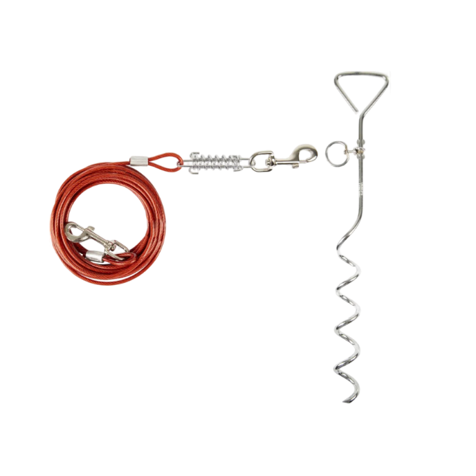Grondpin met aanlegkabel zilver - Nora-Lou