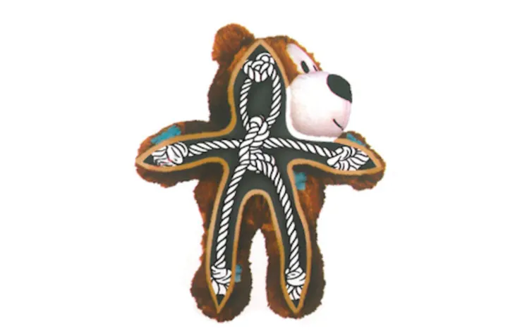 Kong® Speelgoed Wild Knots Beer met touw Meerdere kleuren - Nora-Lou
