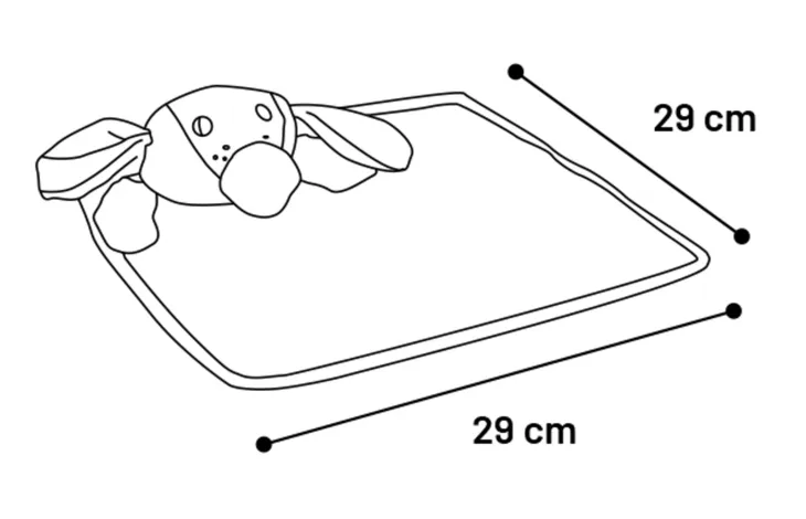Speelgoed Puppy Livo Knuffeldoek & Hond Oker