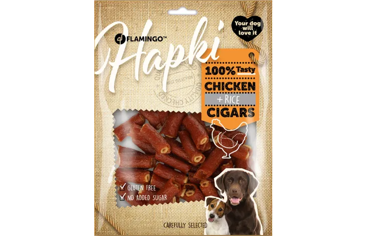 Snack Hapki Sigaar met kip & Rijst 85gr - 400gr - Nora-Lou