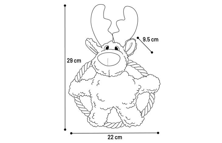 Kerst Speelgoed Krola Rendier & Ring Bruin