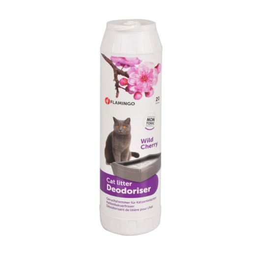 Kattenbakontgeurder met wilde kers bloemgeur - 750gr - Nora-Lou