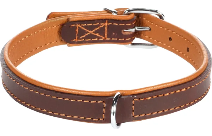 Lederen Halsband Gevoerd Memphis Bruin