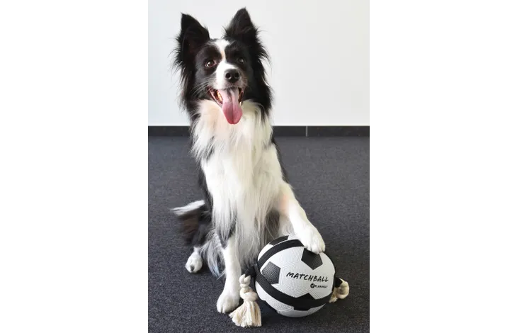 Speelgoed Matchball Voetbal met touw Wit & Zwart - Nora-Lou