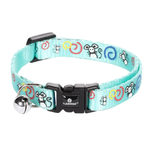 Halsband KATTEN figuurtjes met bel (meerdere kleuren) 20-35cm - Nora-Lou