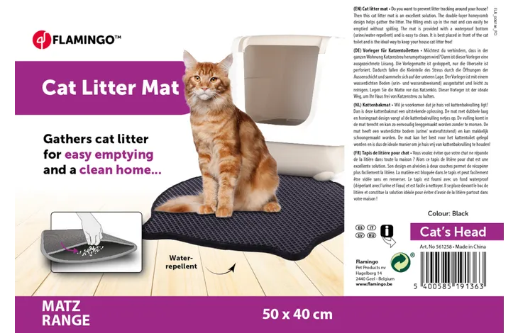 Kattenbakmat Matz Grijs - Nora-Lou