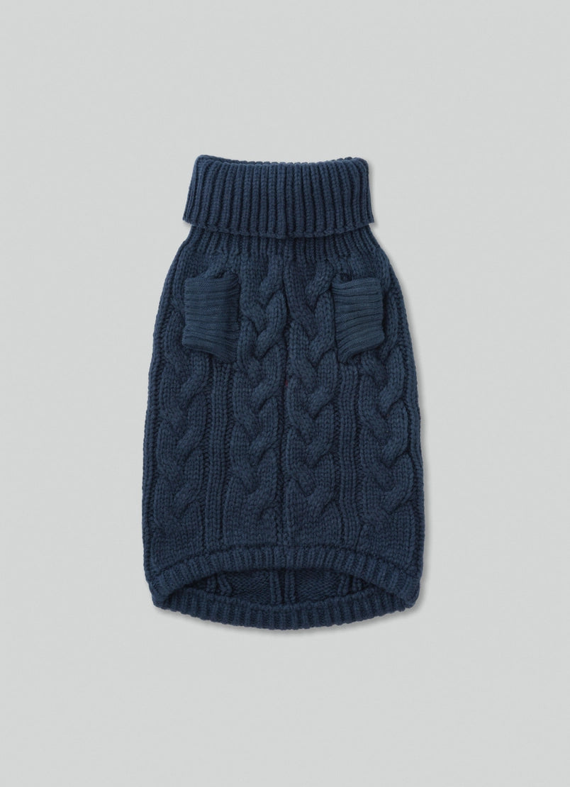 Gebreide trui voor honden - blauw