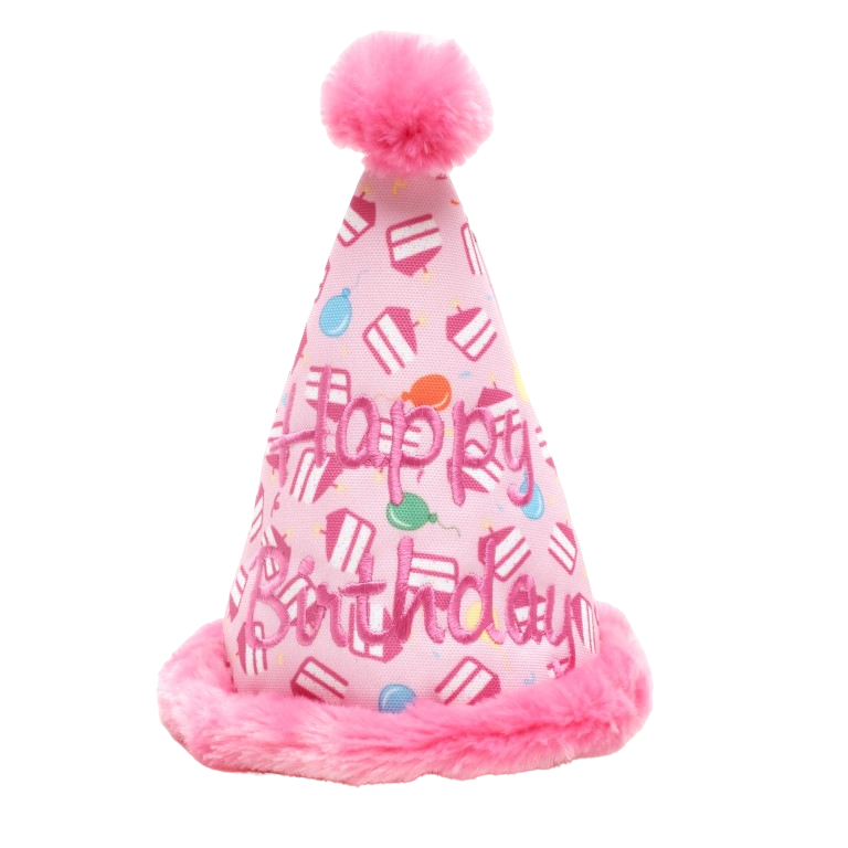 Verjaardagshoed speeltje roze - Nora-Lou