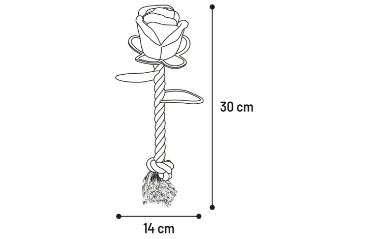 Speelgoed Rozie Roos met touw Rood