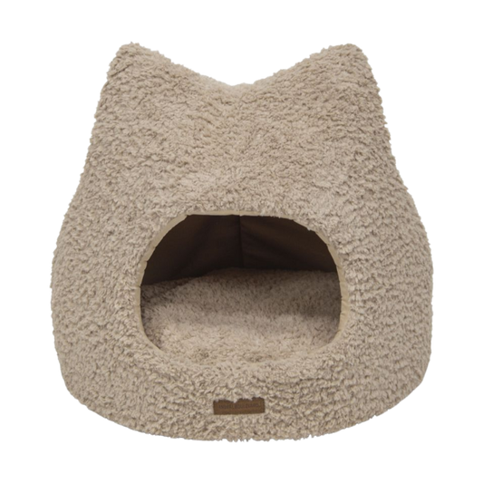 Animal Boulevard Curl Plush Igloo cat / basket cat XS Beige