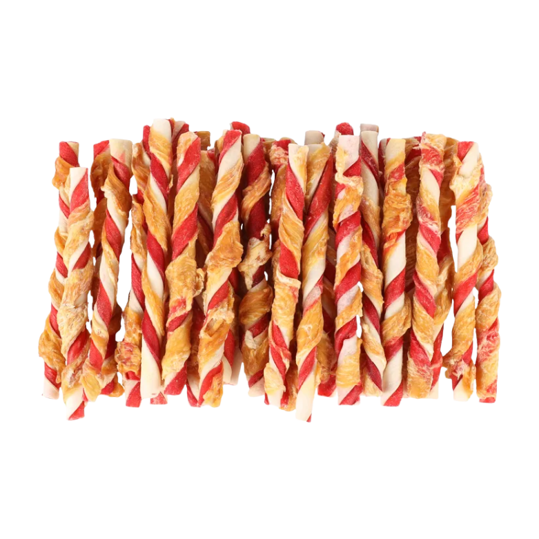 Snack R'hide Bar Multicolored with chicken 12cm 10-12gr / 28-32 pcs 350gr