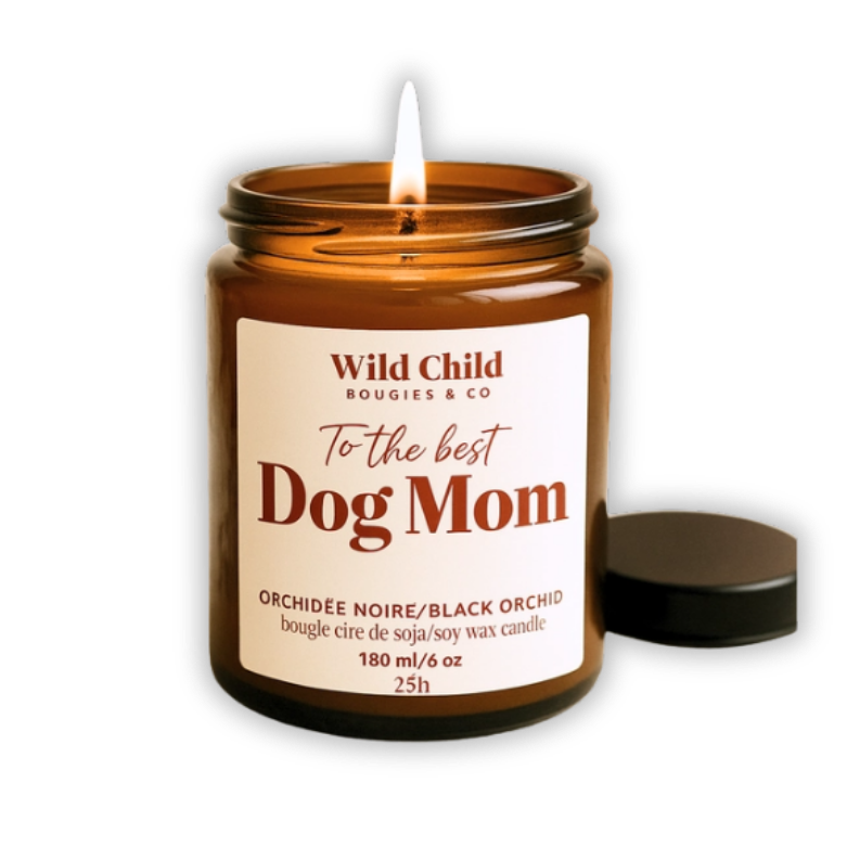 Kaars: 'To the best Dogmom' - Nora-Lou