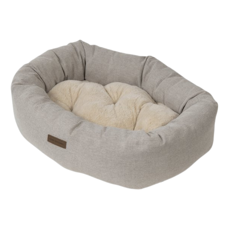 AB Home & Away Ovale mand met Plush kussen Beige