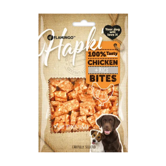 Snack Hapki Stukjes met kip & Rijst (85gr) - Nora-Lou