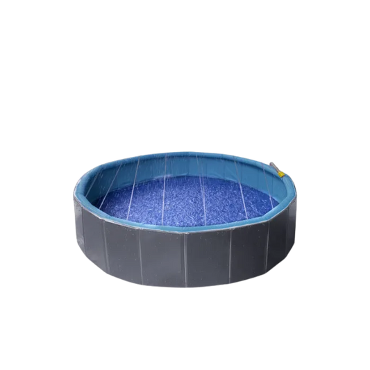 Flamingo Hondenzwembad Sprinkle Rond Blauw & Donkergrijs