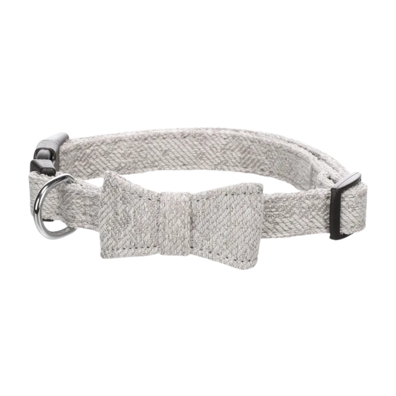 Halsband met afneembare strik Nelson Grijs