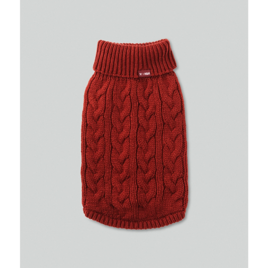 PRE-ORDER Knitted sweater for dogs - burgundy