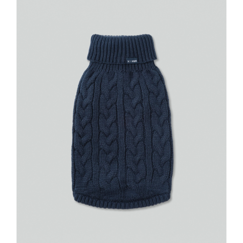 Gebreide trui voor honden - blauw