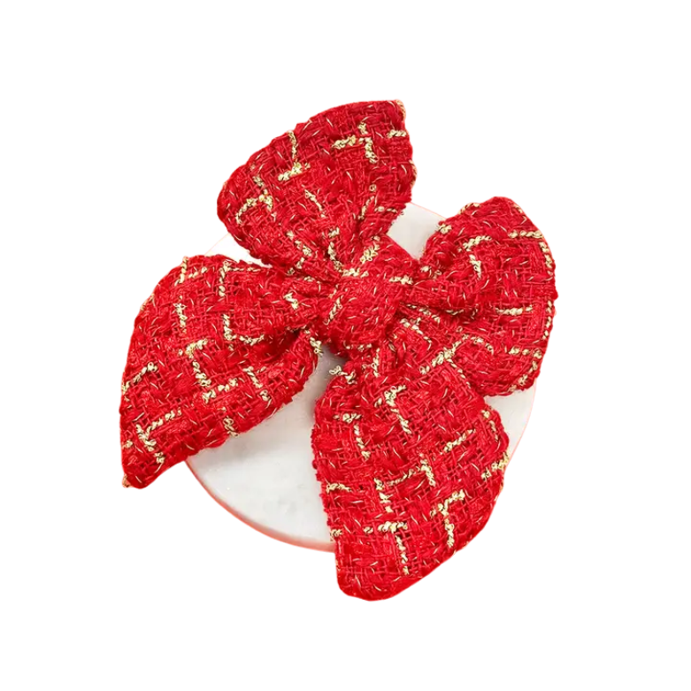 Cocopup Rode Getextureerde Tweed Matrozenstrikdas