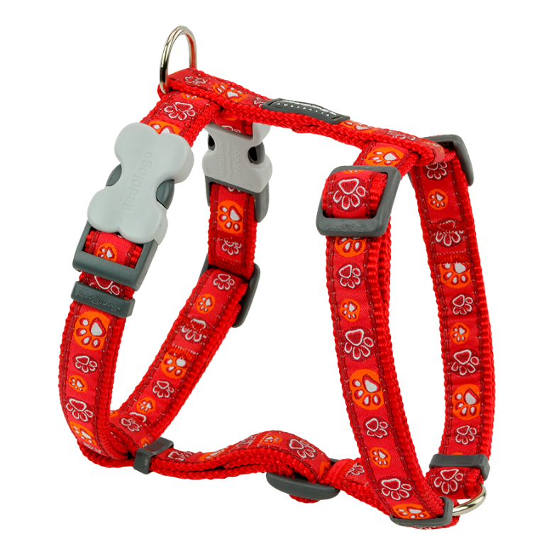 Honden harnas/tuigje Paw Impressions Rood