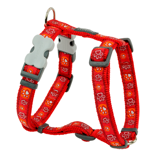 Honden harnas/tuigje Paw Impressions Rood