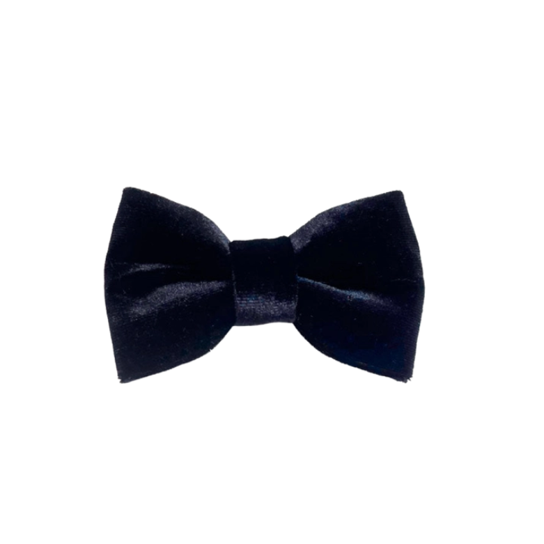 Black dog bow tie Velvet