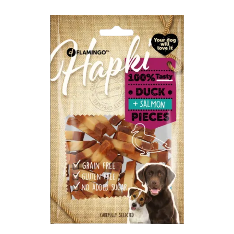 Snack Hapki Pieces with duck & salmon (85gr)