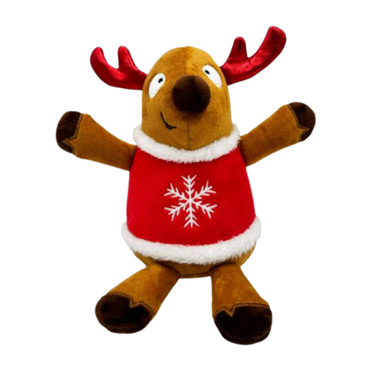 Lulubelles Power Plush Holiday Rocky Reindeer Small - Nora-Lou