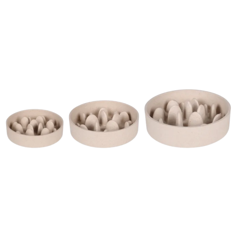 Eetpot Slow feeder Greni Rond Beige