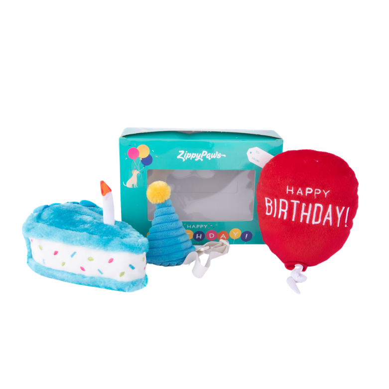 Pup Birthday Box blue