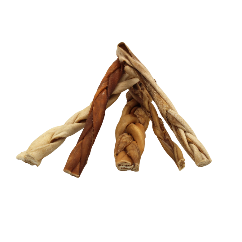 Natuurlijke kauwsnack - Geitenhuid gevlochten - Nora-Lou