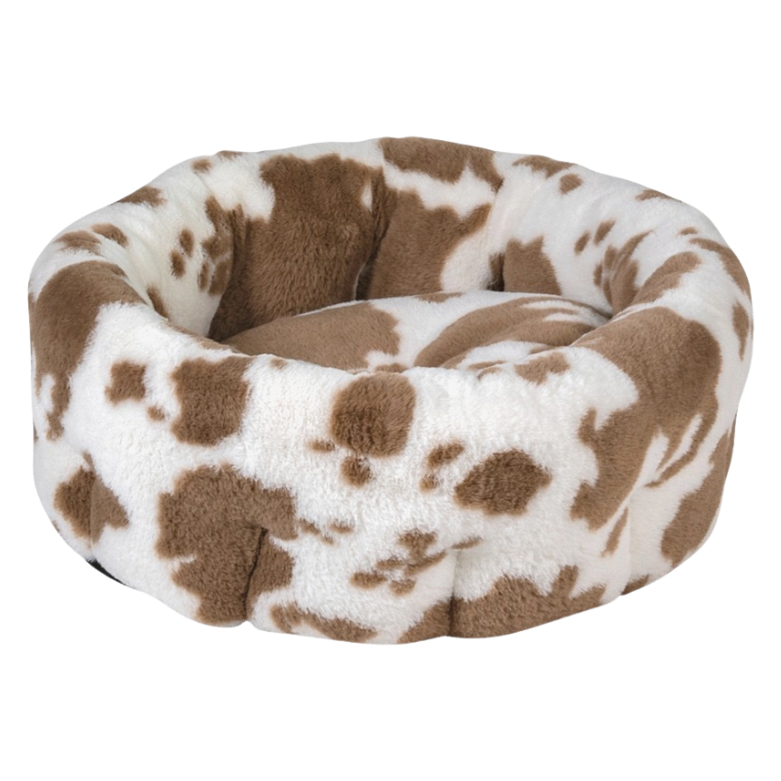 AB COW PLUSH High Basket White/Mocha-M 80x80x28cm