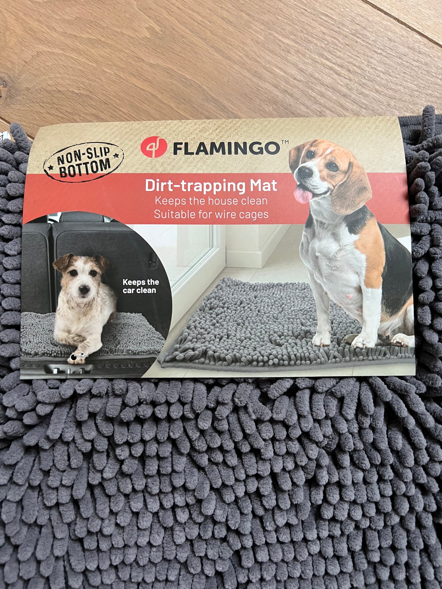Droogmat Fluffy Rechthoekig Grijs
