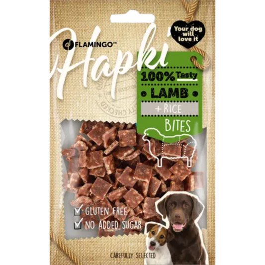 Snack Hapki stukjes lam & rijst (85gr) - Nora-Lou