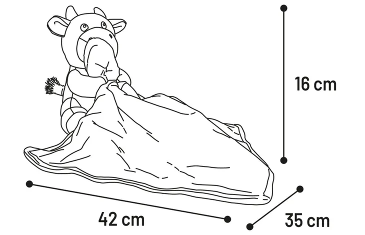 Speelgoed Zapu Knuffeldoek Taupe - Nora-Lou