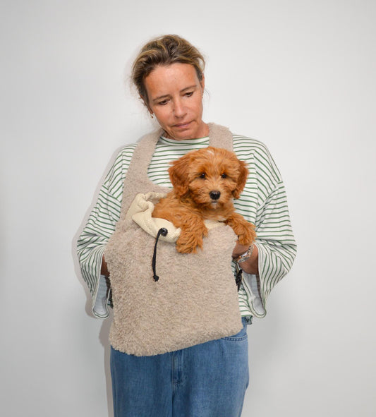 Animal Boulevard buikdrager Curl Plush Beige