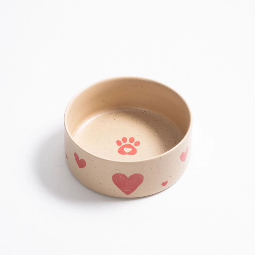 Handmade food bowl - Hearts