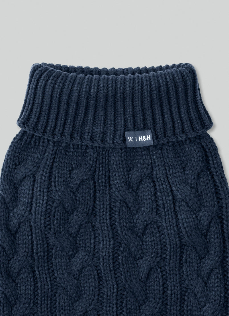 Gebreide trui voor honden - blauw