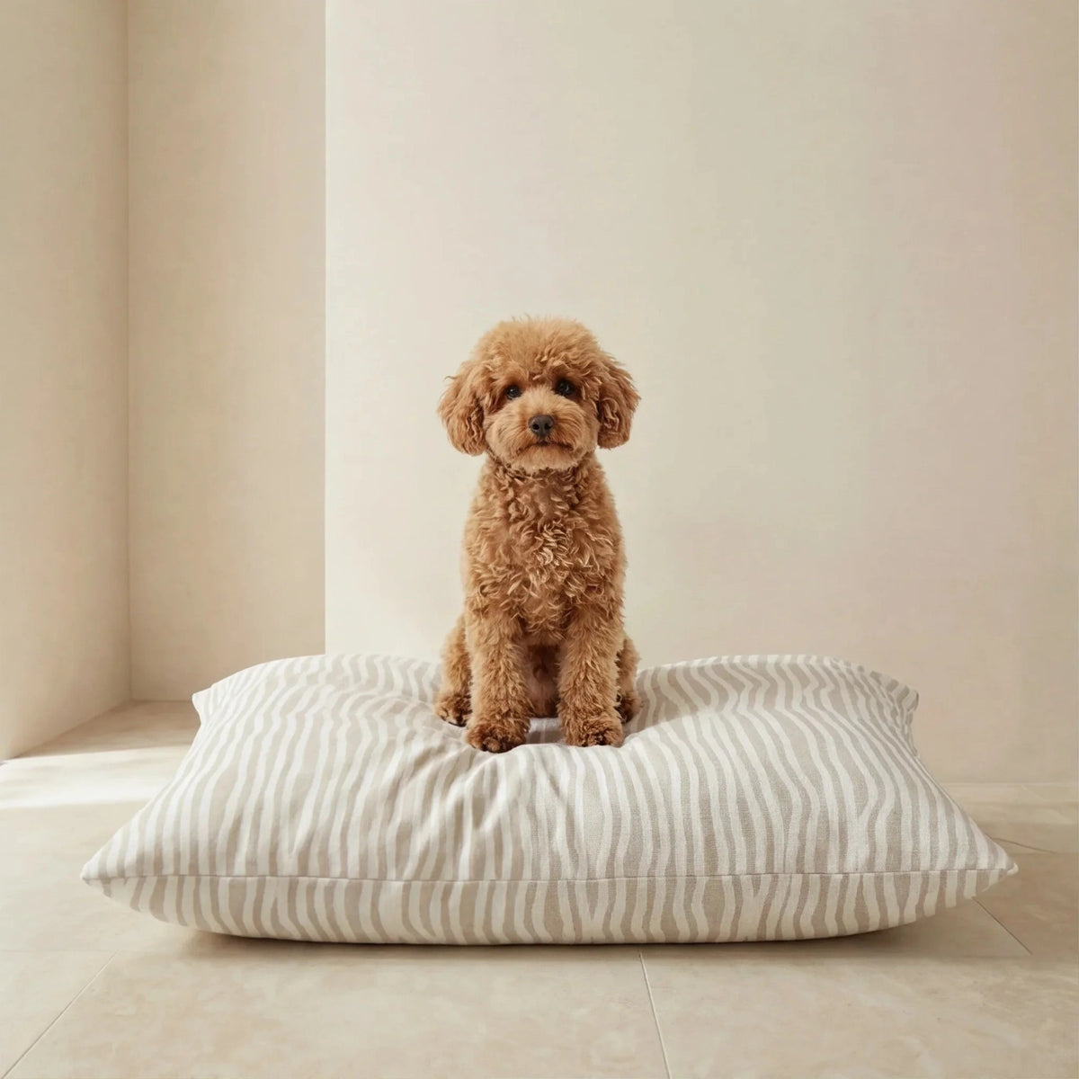 Hondenkussen Striped Beige