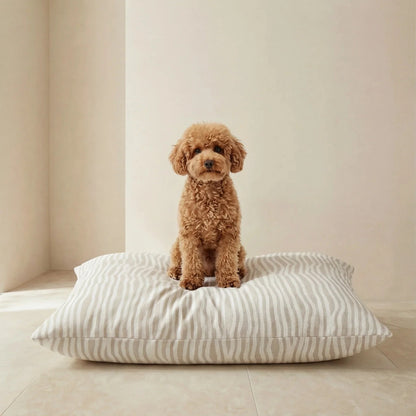 Hondenkussen Striped Beige