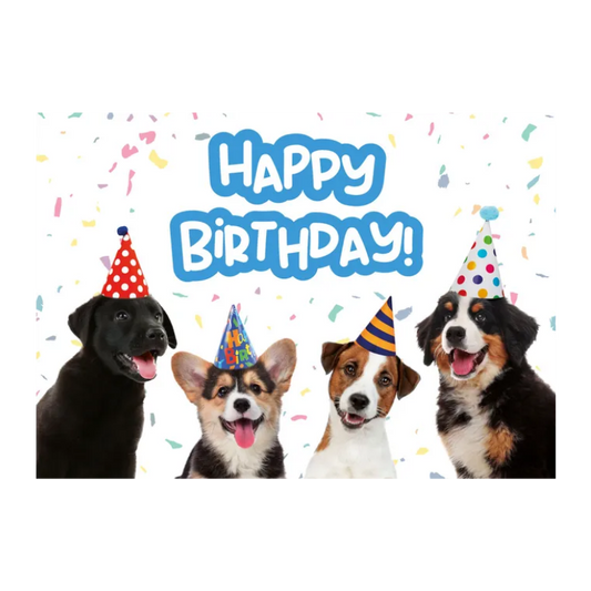 Wenskaart A5 - Hond Birthday Puppies - Nora-Lou