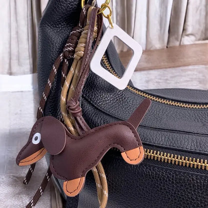 Tasbedel en sleutelhanger Hond en Vierkant - Nora-Lou